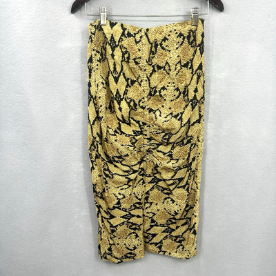 Bash Ba&sh Skirt Womens Small Ruched Cheetah Leopard Lady Long Boho Quiet Luxury