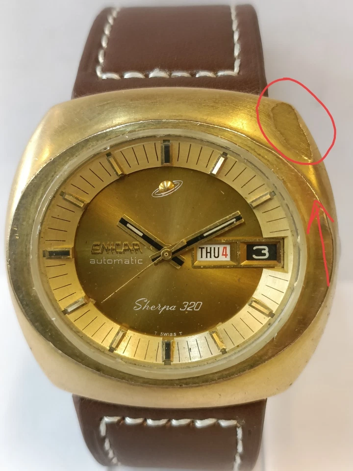 ENICAR SHERPA 320 AUTOMATIC GOLD DIAL SWISS MEN'S WORKING CONDITION - Image 2 of 4