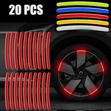 20pcs Car Wheel Hub Reflective Sticker High Visibility Stripes for Motorcycle