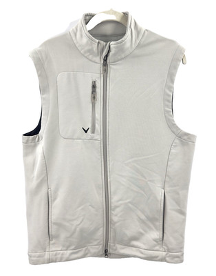 Callaway Weather Series Golf Vest Mens Medium Quick Dry Outdoor Performance Grey