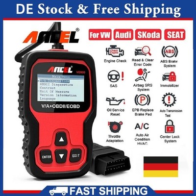 ANCEL VD500 All System OBD2 Scanner Diagnostic Tool ABS SRS EPB Oil For VW Audi