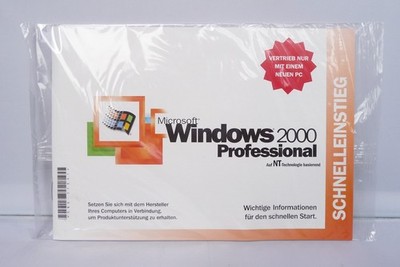 Microsoft Windows 2000 Professional - SB/OEM mit CD - inkl. SP2 - Deutsch -NEU-