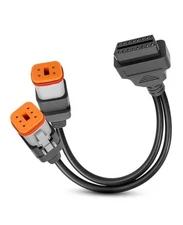Motorcycle OBD2 Diagnostic Adapter fit for Harley, 4pin+6pin 2 in 1 Connector 
