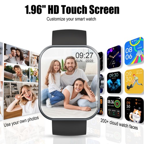 Smart Watch for Men Women (Answer/Make Call), 1.96" HD Fitness Tracker Runnin... - Bild 6 von 8