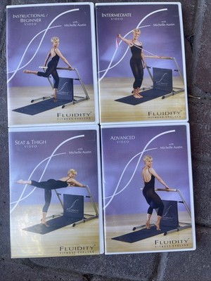 4  FLUIDITY DVD Set  Beginner, Intermediate, Advanced, Seat, Thigh Fitness