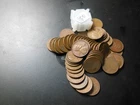 Lincoln wheat cent roll 1950 D not graded