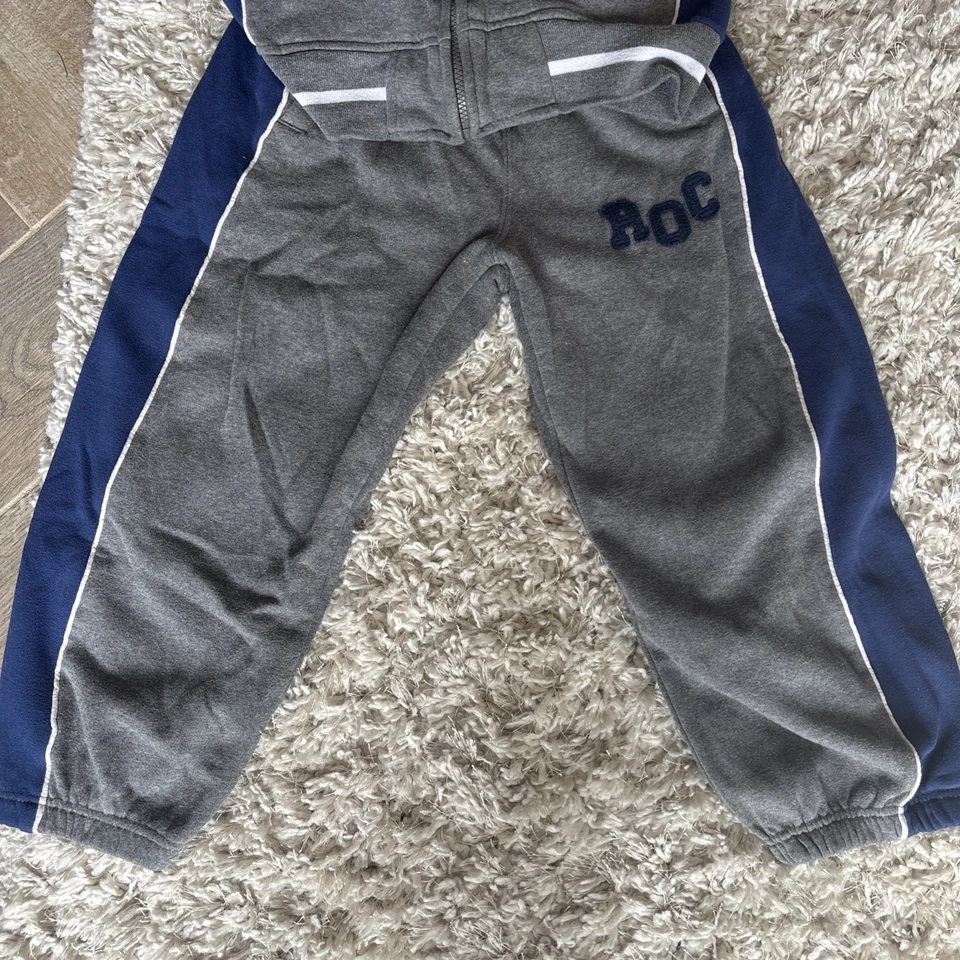 Conjunto de chándal vintage Rocawear niños jóvenes pequeño gris mezcla de algodón Foto 3 de 4