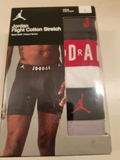AIR JORDAN 3-pack Flight Cotton Stretch Boxer Briefs Men’s LARGE  Reg $38