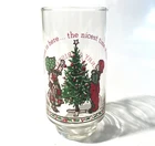 VTG 1970s Holly Hobbie Happy Holidays Merry Christmas Coca Cola Glass -Set of 2
