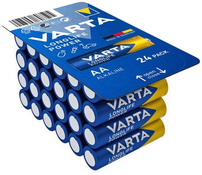 24x VARTA AA Longlife Power Alkaline batteries LR6 1.5V Hochleistung