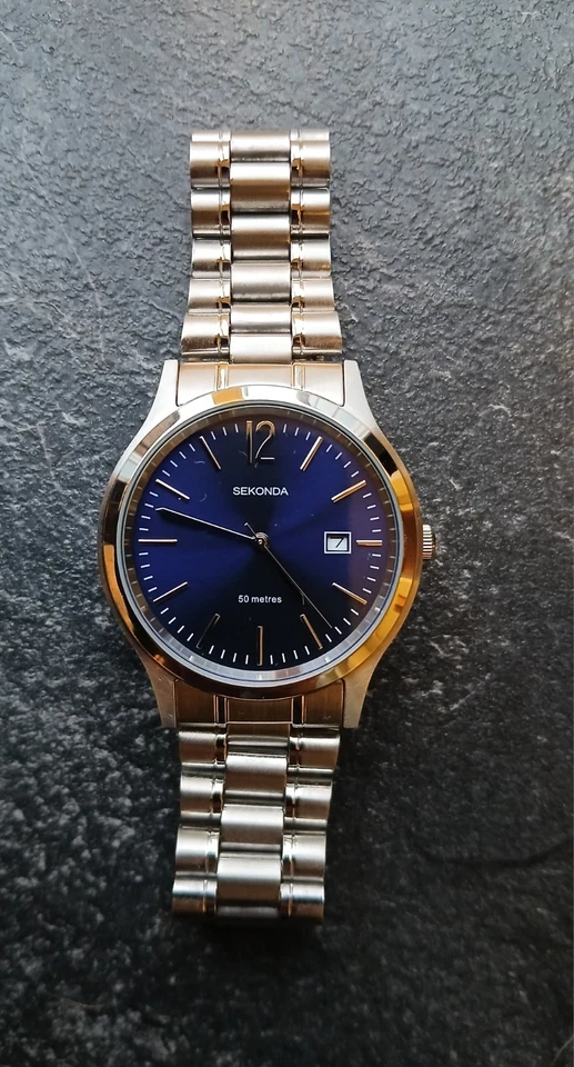 Sekonda Men's Silver Blue Face Watch - Image 3 of 4