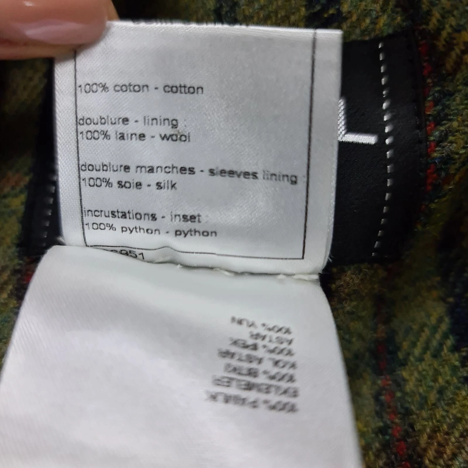 Giacca Chanel Paris Edinburgh Pitone Taglia 38