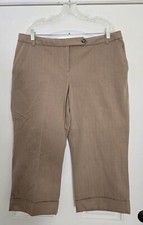 Tommy Hilfiger Capri Pants Woman 16 Beige Cotton Straight Casual Bermuda