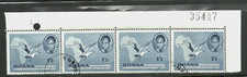 GHANA POSTAL ISSUE - 1957 -  INDEPENDENCE 1/3 STAMPS - USED STRIP OF 4  