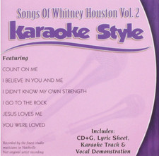 Songs of Whitney Houston Vol 2 Karaoke Style CD G Daywind, 6 Songs New, Sealed