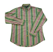 Ralph Lauren Dress Shirt Long Sleeve Custom Fit Mens Large Multicolor Striped