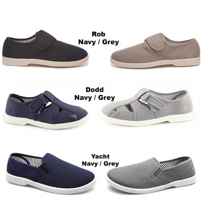 mens wide fit canvas shoes uk
