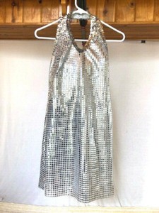 silver sequin dance top