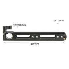 NICEYRIG Safety Double NATO Rail with 15mm Rod Clamp for DSLR 15mm Rod EVF Mount