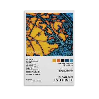 JIANGHA The Strokes Is This It Canvas Poster Wall Decorative Art Painting Liv...