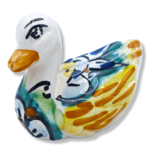 Oie en Céramique de Caltagirone, Decors & Couleurs Assorties, H 5 CM L X Env - Photo 2 sur 5