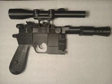 Han Solo Star Wars DL-44 blaster full size prop replica 3d model unassembled