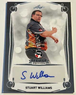 2023 Leaf PBA Premier Bowling STUART WILLIAMS Bowler Base Silver Auto Autograph