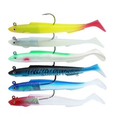 Pre-Rigged Jig Head Soft Fishing Lures 29g Paddle Tail Swimbaits for Bass Trout