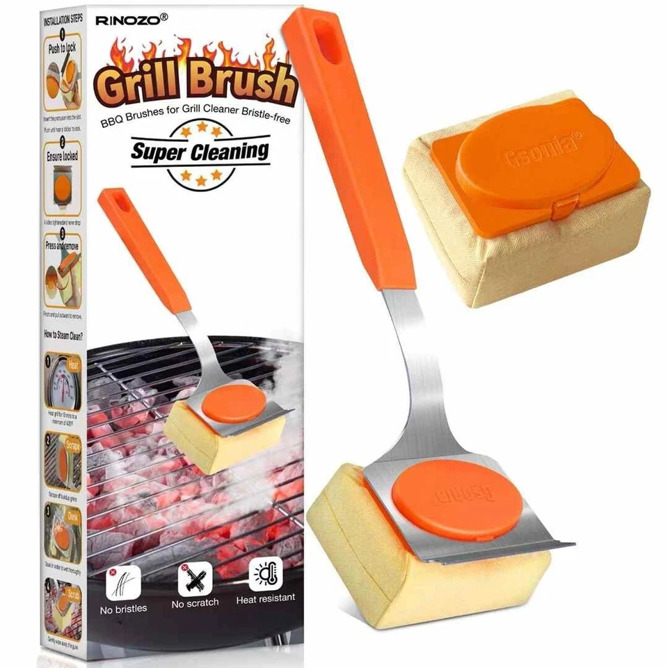 Cepillo y raspador para parrilla Foto 2 de 2