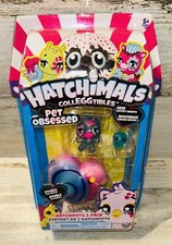 Macow and Puppy Blue Hatchimals Colleggtibles Pet Obsessed Hatch Hearts NEW Rare