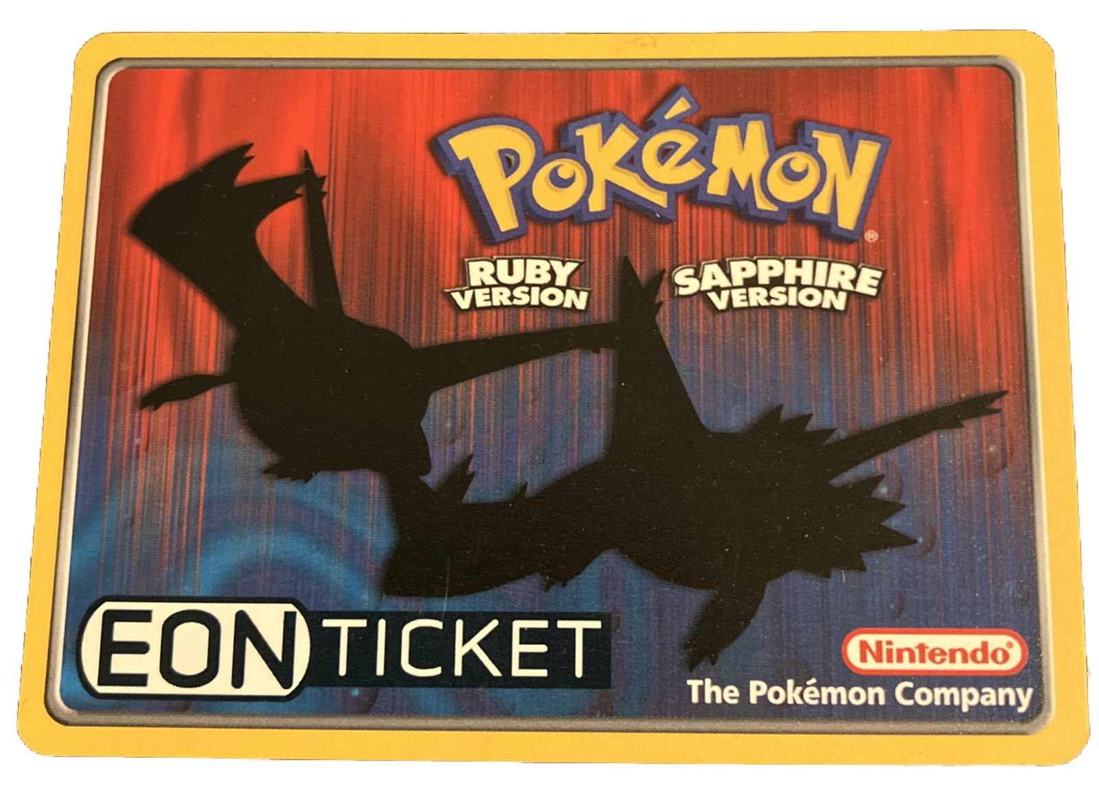 Eon Ticket Pokemon E-Reader Card (For Pokemon Ruby/Sapphire) Gameboy Advance-image