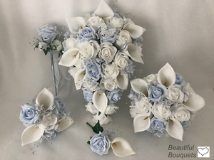 baby blue flower arrangements