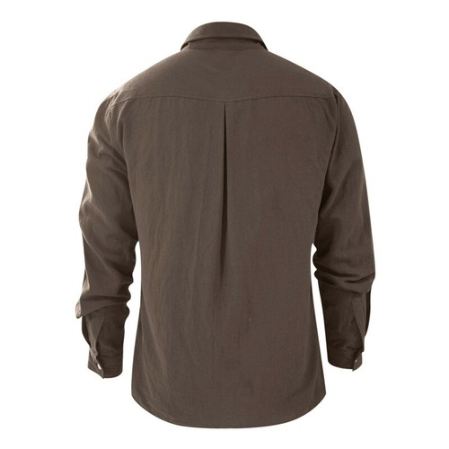 Herren Freizeit Baumwolle Leinen Shirt Langarm Lose Bluse Knopfleiste Shirts Tops - Bild 8 von 23