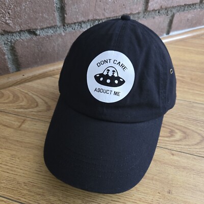 VTG 90's ALIEN UFO ''DON'T CARE ABDUCT ME'' Anvil Hat Strapback Dad Baseball Cap