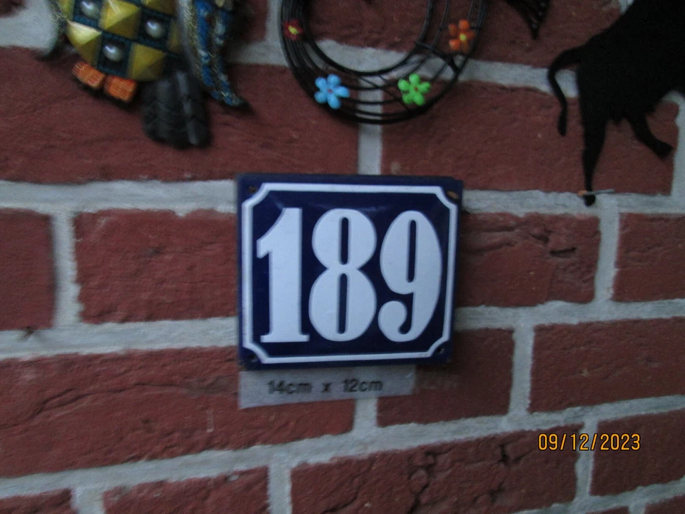 Hausnummer Emaille  14x12 Antik 190, 186, 188, 189, 192, 197, 198, 196, 134, 135 - Image 4 of 4