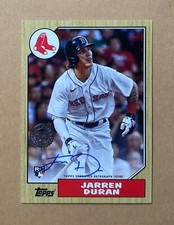 2022 Topps Series 1 #87BA-JDU Jarren Duran Rookie 1987 Autograph RC Auto Red Sox