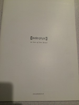 Audio Physic Catologue 2005/2006!!  Rare