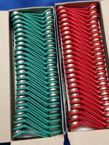 Exaktime Jobclock Job Clock ibutton ~ 100 Green & 100 Red Keytabs ~ New - Picture 3 of 3