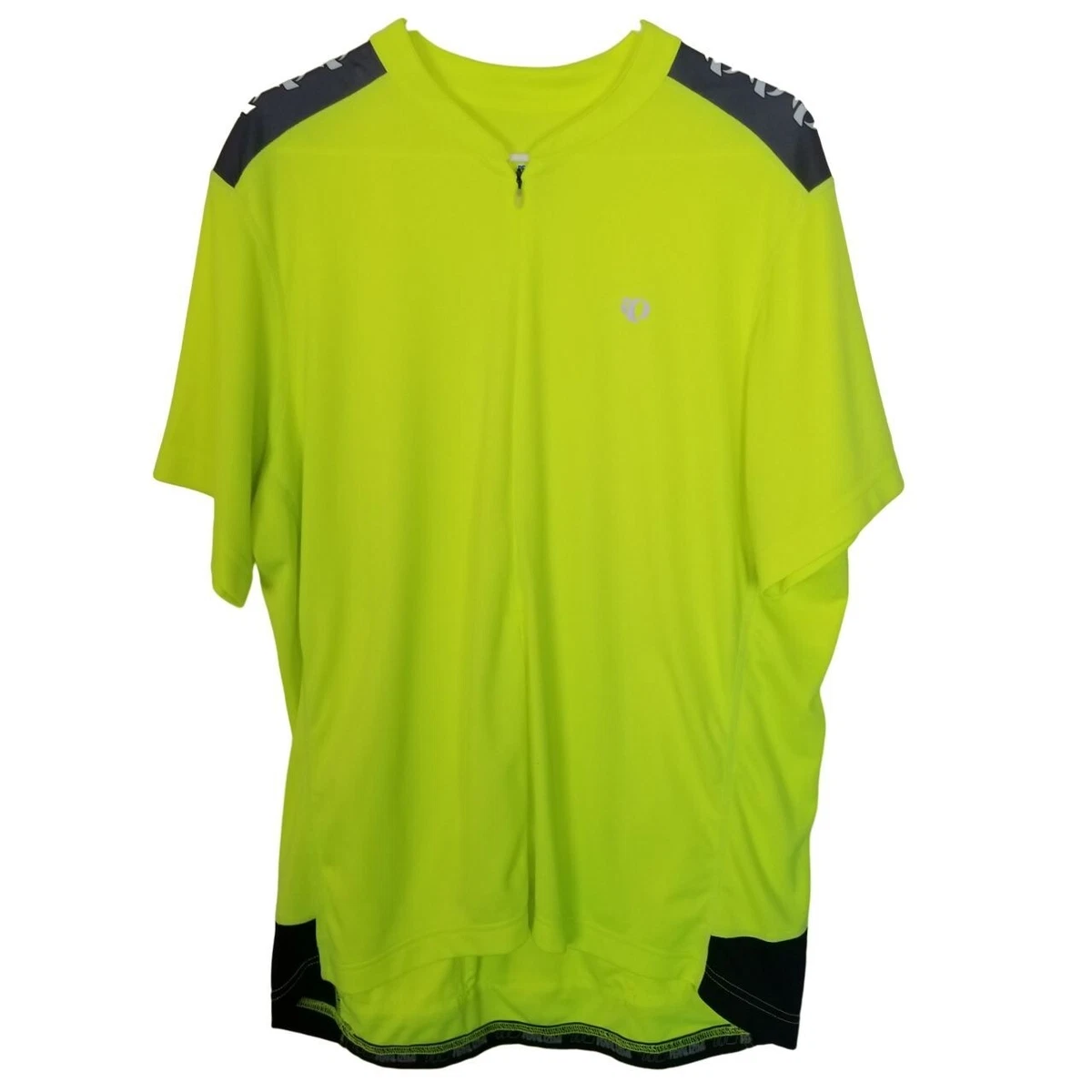 Maillot Cyclisme Pearl Izumi Homme – Vert Citron, Taille L, Demi-zip