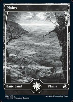 MTG Innistrad Midnight Hunt L Plains #268 Full Art Eternal Night | eBay