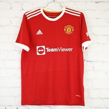Manchester United Adidas 2021/22 Home Jersey Shirt Red Mens Size LARGE BRAND NEW