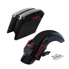 5" Stretched Saddlebag LED Rear Fender System Fit For Harley Touring Glide 14-24