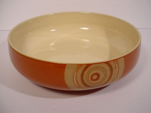Denby Fire Chilli Pasta Serving Bowl Orange Swirl 9 1/2" - Picture 3 of 10