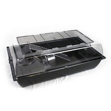 Vollplastik Nagerkäfig Alex 78x48x27 cm schwarz Hamster Maus Nager Käfig