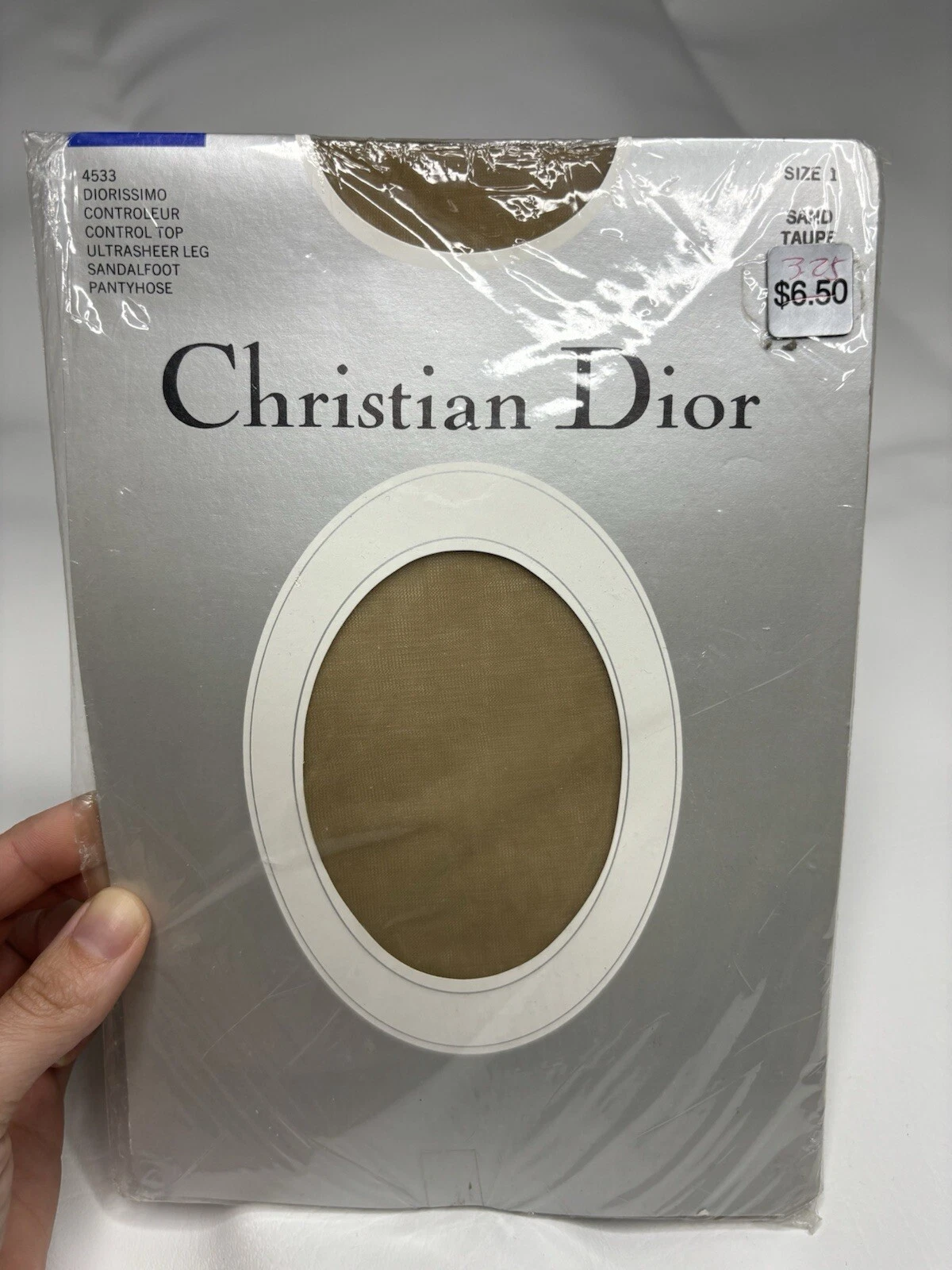 Pantalon vintage Christian Dior Diorissimo sandale contrôle ultrasheer haut taupe taille 1