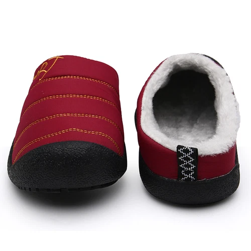 Winter Cotton Slippers Waterproof Plush Lining Warm Men Women Slippers Outdoor- - Picture 37 of 65
