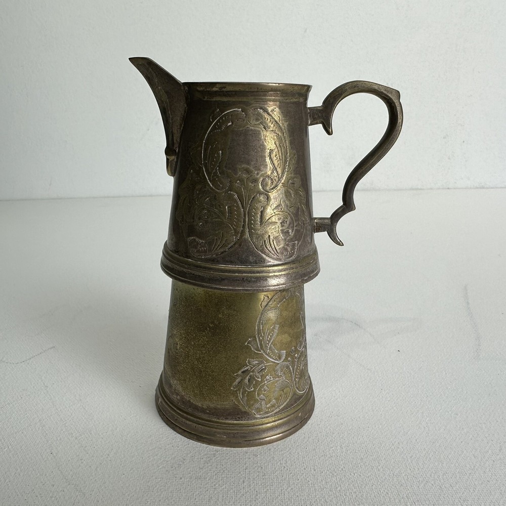 Britannia Nickel Silver BPNS Coffee Pot Stackable 2-Piece Percolator - Thumbnail 2