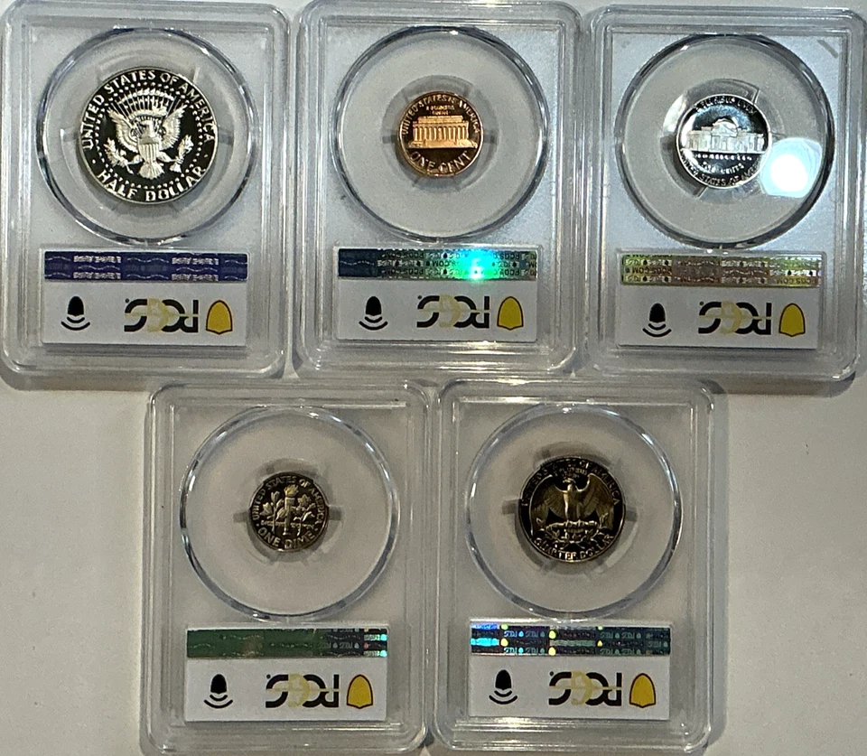 1981-S 5 Coin Proof Date Set PCGS PR69 DCAM "TYPE 1" Coins Newly Graded - Image 2 of 2