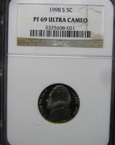 1998-S Jefferson Nickel  ---- NGC PROOF-69 Cameo Graded --- #535B