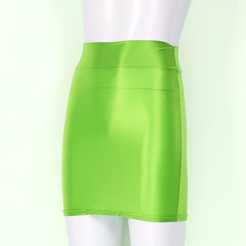 Bodycon-Minirock Damen glänzend Bleistift hohe Taille gewickelt Hüft Clubwear - Bild 71 von 113